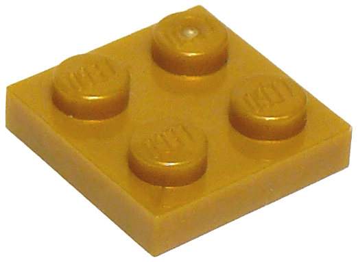Plate 2 x 2 in Pearl Gold