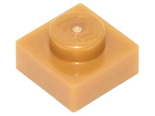 Plate 1 x 1 in Pearl Gold
