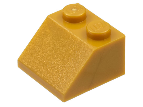 Brick Sloped 45° 2 x 2 in Pearl Gold