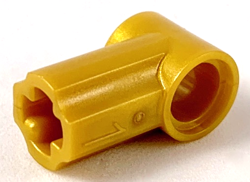 Technic Axle and Pin Connector Angled #1 in Pearl Gold