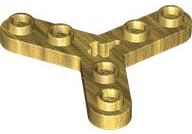 Technic Plate Rotor 3 Blade with Smooth Ends, 6 Studs, 1 Bottom Ridge (Propeller) in Pearl Gold