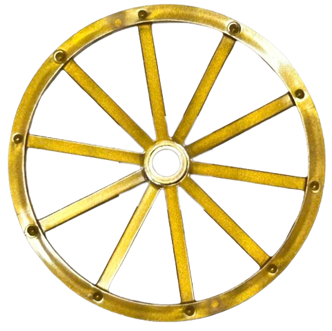 Wheel Wagon Giant (56mm D., 7 studs Dia.) in Pearl Gold