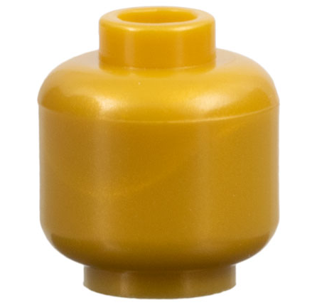 Minifig Head [Plain] [Hollow Stud] in Pearl Gold