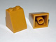 Brick Sloped 65° 2 x 2 x 2 with Bottom Tube in Pearl Gold