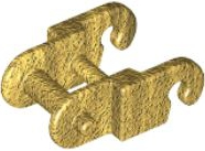 Technic Link, Reinforced, with Beveled Edge in Pearl Gold