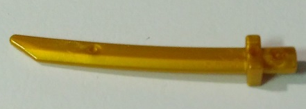 Weapon Sword Blade with Bar, Square Crossguard in Pearl Gold