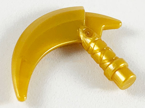 Weapon Scythe / Hook with Bar in Pearl Gold