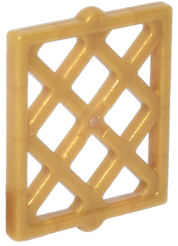 Window Pane Latticed 1 x 2 x 2 in Pearl Gold