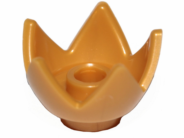 Crown / Flower / Egg Shell Half in Pearl Gold