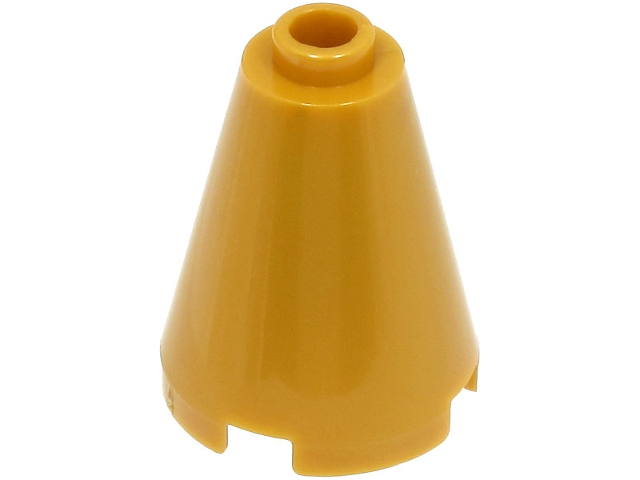 Cone 2 x 2 x 2, Open Stud in Pearl Gold