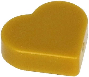 Tile 1 x 1 Heart in Pearl Gold