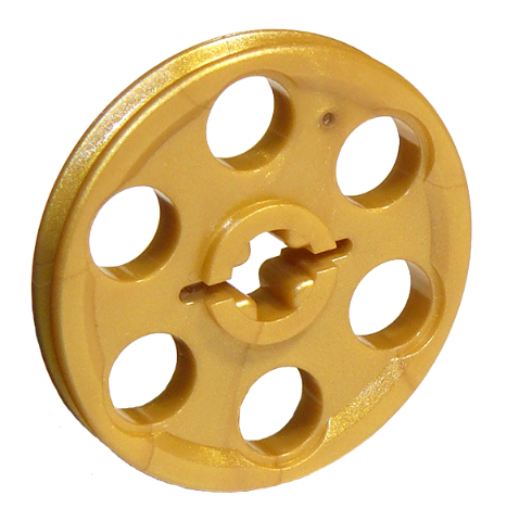 Technic Wedge Belt Wheel [aka Pulley] in Pearl Gold