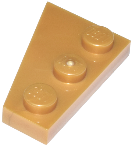 Wedge Plate 3 x 2 Right in Pearl Gold
