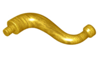 Animal Body Part / Plant, Tail / Trunk / Tentacle / Tongue / Vine / Tree Branch (Short Tip) in Pearl Gold