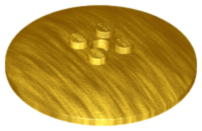 Dish 6 x 6 Inverted (Radar) with Solid Studs in Pearl Gold