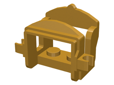 Animal / Creature Accessory, Saddle [Two Clips] in Pearl Gold