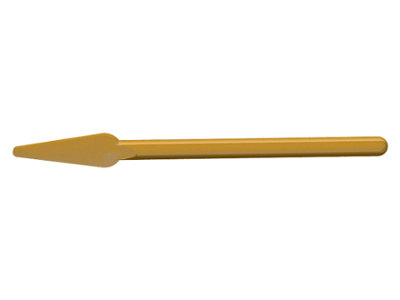 Weapon Pike / Spear Round End in Pearl Gold