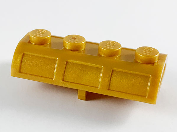 Treasure Chest Lid [Thick Hinge] in Pearl Gold