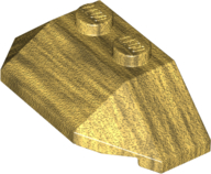 Brick Wedged, Sloped 45° 2 x 4 Triple in Pearl Gold
