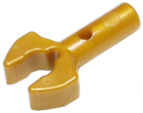Bar 1L with Clip [Cut Edges and One Side Hole] [Gap in Clip] in Pearl Gold