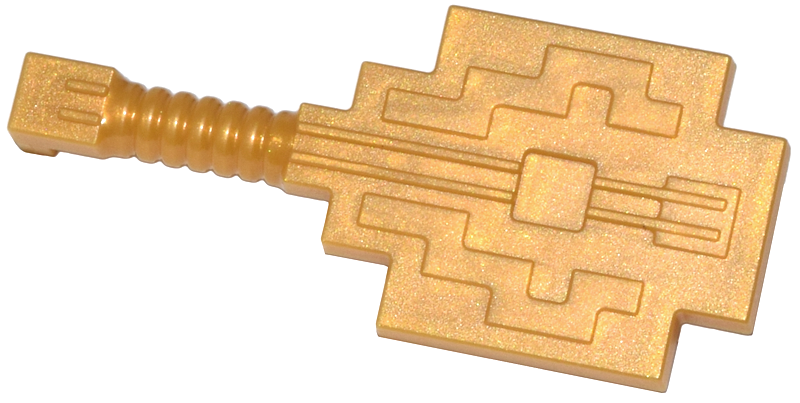 Musical Instrument, Lute, Blocky in Pearl Gold
