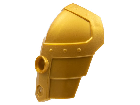 Large Figure Shoulder Cover, Armor, Smooth in Pearl Gold