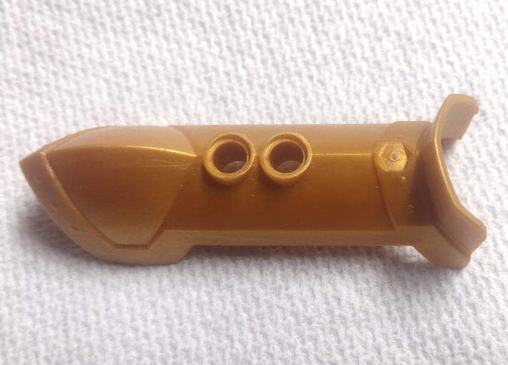 Large Figure Limb Cover, Armor, Leg / Shin Guard Type 1 in Pearl Gold