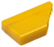 Tile 1 x 2 with Stud Notch Right in Pearl Gold