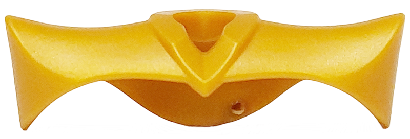 Minidoll Neckwear, Pointed Shoulder Pads in Pearl Gold