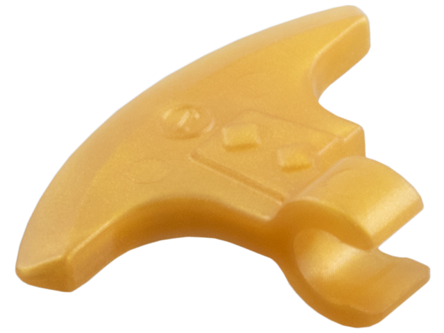 Weapon Axe Head, Clip-on (Viking) [Thick Clip] in Pearl Gold