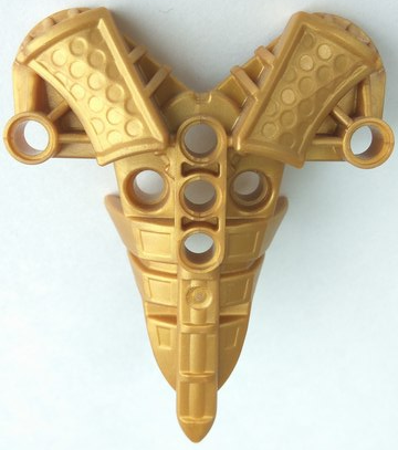 Large Figure Torso Cover, Armour, Toa Inika (Type 2) [Plain] in Pearl Gold