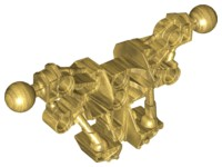 Large Figure Skeletal, Torso with 2 Ball Joints (Piraka) in Pearl Gold