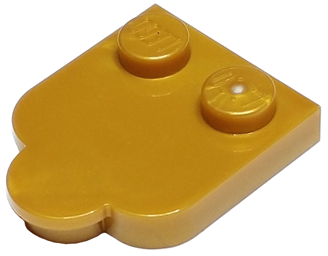 Plate Special 2 x 3 with Cloud Edge in Pearl Gold