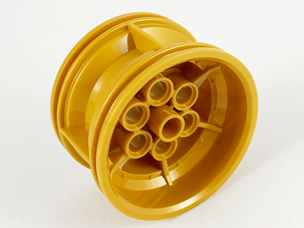 Wheel 43.2 x 26 Technic Racing Small with 6 Pinholes in Pearl Gold