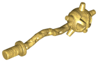 Weapon Mace / Flail Spiked in Pearl Gold