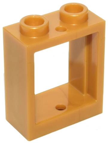 Window 1 x 2 x 2 Flat Front in Pearl Gold