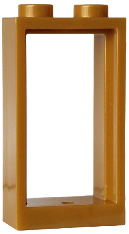 Window 1 x 2 x 3 Flat Front in Pearl Gold