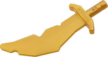 Weapon Sword / Scimitar Notched Blade in Pearl Gold