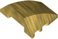 Brick Wedged, Curved 4 x 3 No Studs [Plain] in Pearl Gold