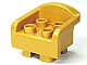Duplo Chair with 4 Studs, Curved Back and Feet in Pearl Gold