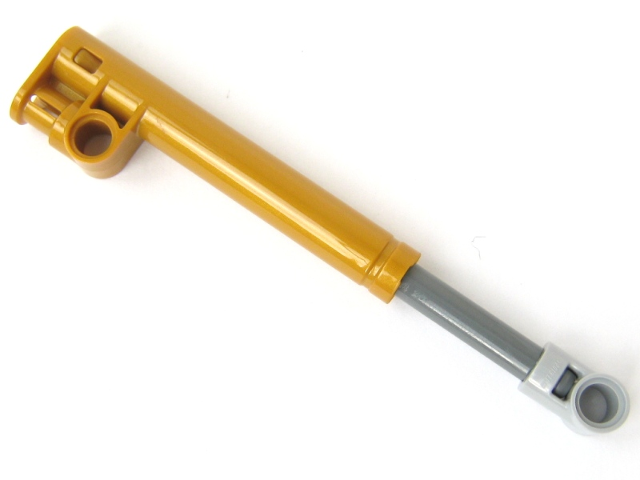 Technic Shock Absorber 11L with Internal Spring, Light Bluish Gray Top in Pearl Gold