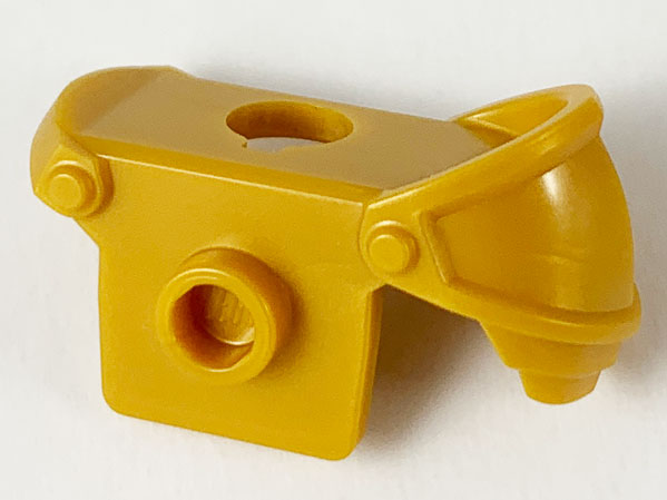 Minifig Neckwear Shoulder Guard in Pearl Gold