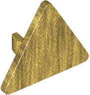 Road Sign Clip-on 2.2 x 2.667 Triangular with Open O Clip in Pearl Gold