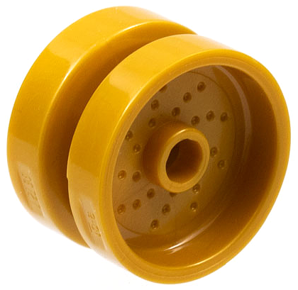 Wheel 18 x 12 with Pin Hole and Stud in Pearl Gold