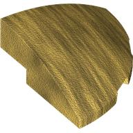 Brick Round Corner, Curved 3 x 3 x 1 Quarter Circle in Pearl Gold