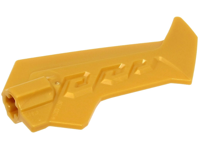 Fin Jagged with Axle Hole in Pearl Gold