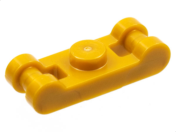 Plate Special 1 x 1 with Handle on 2 Ends in Pearl Gold