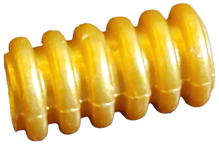 Hose, Ribbed 7mm D. 2L / 1.6cm in Pearl Gold