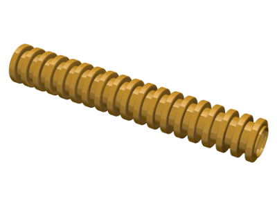 Hose, Ribbed 7mm D. 6L / 4.8cm in Pearl Gold