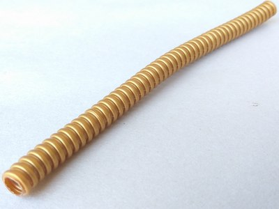 Hose, Ribbed 7mm D. 16L / 12.8cm in Pearl Gold